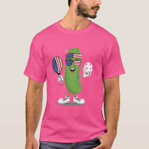 T-shirt Pickle patriotique drôle jouant au pickleball amér
