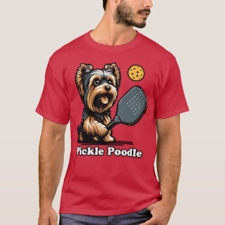 T-shirt Pickle Poodle Yorkshireerrier Canine Jouer Pic f