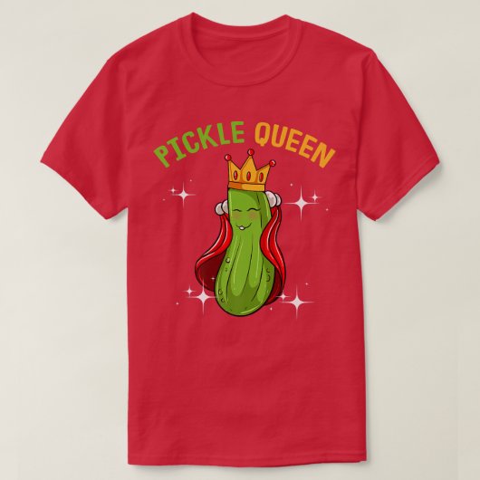 T-shirt Pickle Queen Funny Vegan Cucumber Vegetable (Design devant)