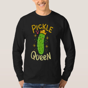 T-shirt Pickle Queen Vegan Cucumber Vegetable