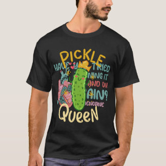 T-shirt Pickle Queen Vegan Funny Concomber Vegetable