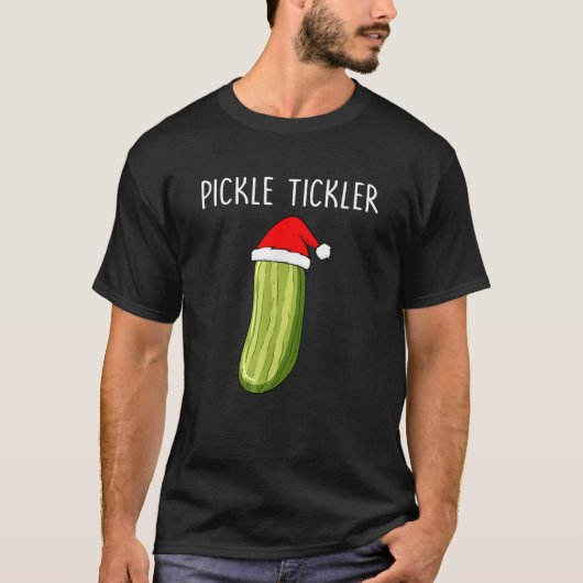 T-shirt Pickle Tickler Santa Hat Couple Matching Christmas (Devant)