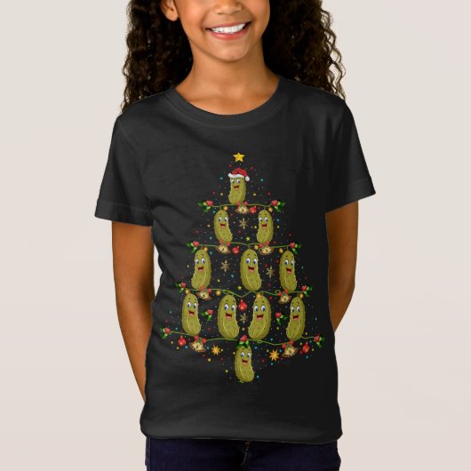 T-Shirt Pickle Xmas Tree Cadeau Santa Hat Pickle Fruit Chr (Devant)