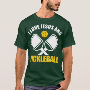 T-shirt PicklebalI Love Jesus Et Pickleball Citation Chris
