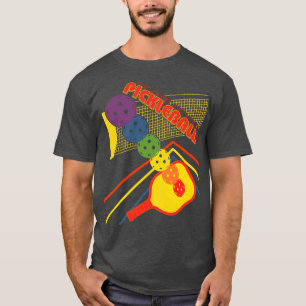 T-shirt Pickleball 80s Style Retro Fade