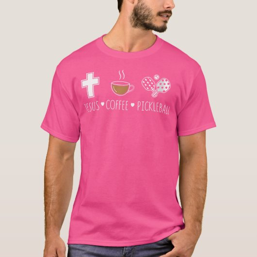 T-shirt Pickleball à café Jésus (Devant)