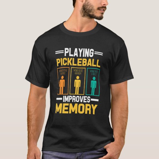 T-shirt Pickleball Aimant Paddle Pickleball Joueur S (Devant)