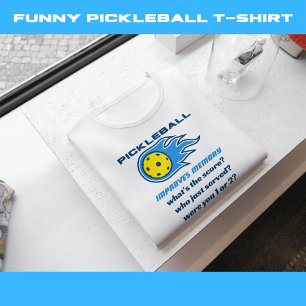 T-shirt Pickleball améliore la mémoire drôle Senior