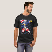 T-shirt Pickleball American Flag 4th of July Uncle Sam Dab (Devant entier)