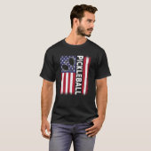 T-shirt Pickleball American Flag Pickleball Vintage (Devant entier)