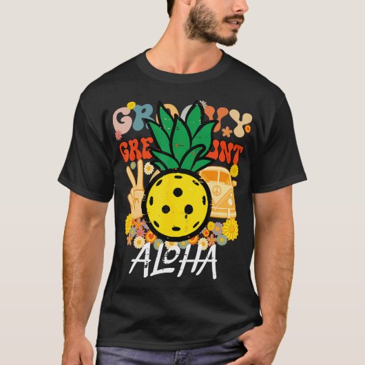 T-shirt Pickleball Ananas Aloha Pickle Ball Hawaii Hommes (Devant)