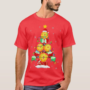 T-shirt Pickleball Arbre de Noël Père Noël Pickleball Xs L