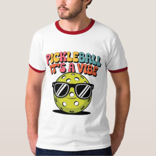 T-shirt Pickleball avec chevalet de lunettes de soleil et