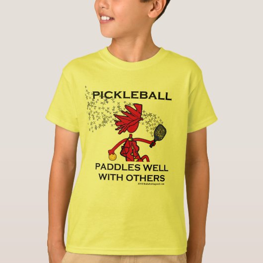 T-shirt Pickleball barbote bien avec d'autres (Devant)