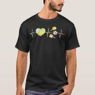 T-shirt Pickleball Battement de coeur Amour Pickle Ball Ho