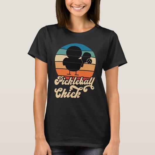 T-shirt Pickleball Chick Retro Vintage  3 (Devant)