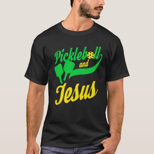 T-shirt Pickleball Christian Jesus T-Player Dink (Devant)