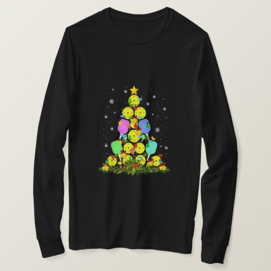 T-shirt Pickleball Christmas Tree Père Noël Pickleball X M (Design devant)