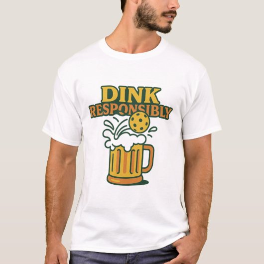 T-shirt Pickleball - Citations "Dink Responsable" (Devant)