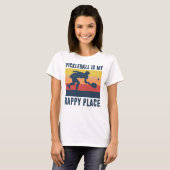 T-shirt pickleball cite des femmes de pickleball (Devant entier)