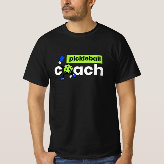 T-shirt Pickleball Coach Player (Devant)