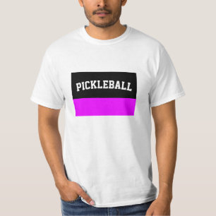 T-shirt PICKLEBALL Cool Tropical Rose Bloc de couleur noir