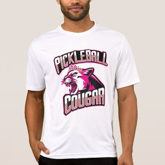 T-shirt Pickleball cougar avec oeil doux (Devant)