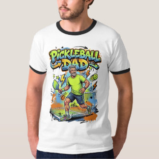 T-shirt Pickleball Dad Graffiti Paddle Sport Art
