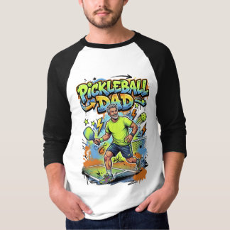 T-shirt Pickleball Dad Graffiti Paddle Sport Art