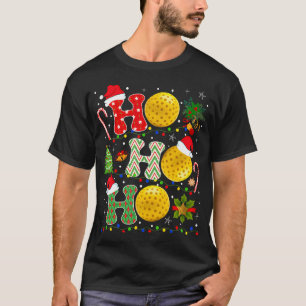 T-shirt Pickleball de Noël Ho Ho Ho Père Noël Lumières