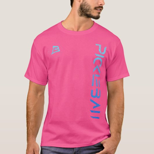 T-shirt Pickleball dégradé bleu dégradé Design Décontracté (Devant)