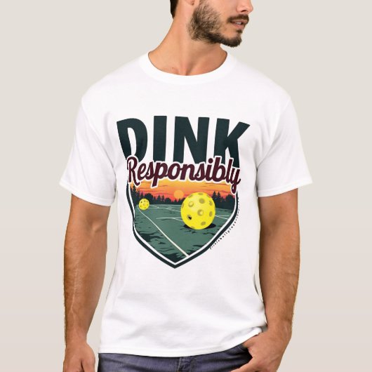 T-shirt Pickleball drôle pour les hommes - "Dink R (Devant)