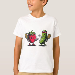 T-shirt Pickleball duel fraise et chiche