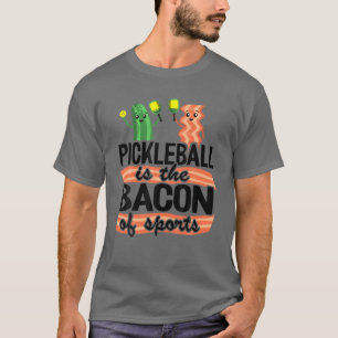 T-shirt Pickleball Est Le Bacon De Sport Pickle Ball Papa