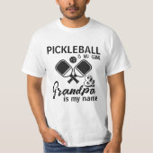 T-shirt Pickleball Est Mon Jeu Grand-Père Est Mon Nom Drôl (Devant)