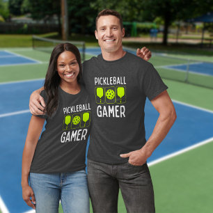 T-shirt Pickleball Gamer Paddles et Ball