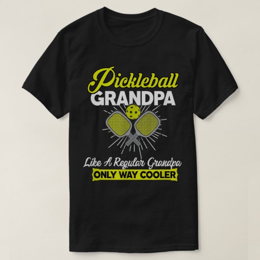 T-shirt Pickleball Grandpa Funny Men's Player Pickle Ball  (Design devant)