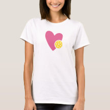 T-shirt Pickleball Heart Pickleball pour femmes