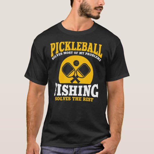 T-shirt Pickleball Hilarié Et Pêche Dit Pour (Devant)