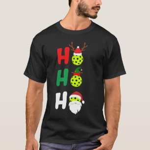 T-shirt Pickleball Ho Ho Ho - Pickleball de Noël