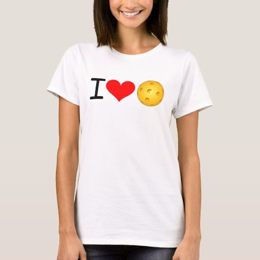 T-shirt Pickleball : I Love Pickleball (Devant)