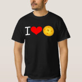 T-shirt Pickleball : I Love Pickleball (Noir) (Devant)