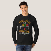 T-shirt Pickleball Is My Medicine For Happiness Paddle Spo (Devant entier)