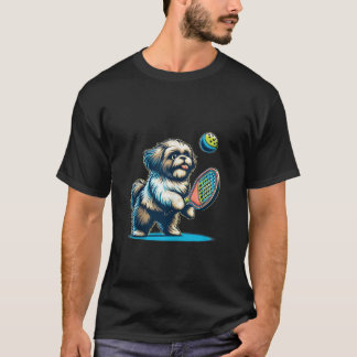 T-shirt Pickleball Jouer Chih Tzu Chien Chiot Chasse-Auteu