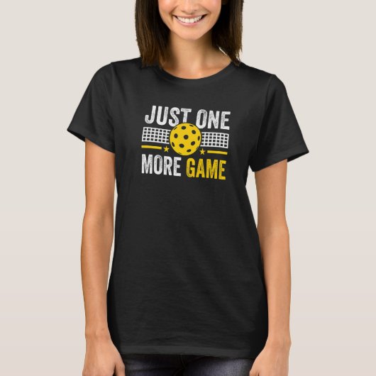 T-shirt Pickleball Juste Un Jeu De Plus Joueur De Paddleba (Devant)