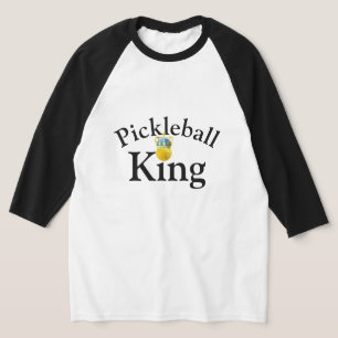 T-shirt Pickleball King, Pickleball Jaune Portant Une Cour