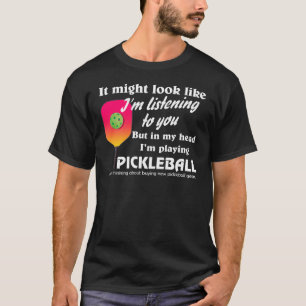 T-shirt Pickleball Lover Dans ma tête je joue au Picklebal