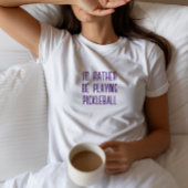 T-shirt Pickleball Lover's Dream drôle slogan violet