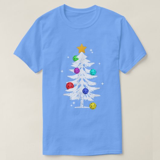 T-shirt Pickleball Lovers Holidays Christmas Tree Clever C (Design devant)