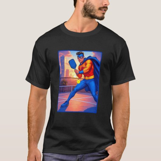 T-shirt Pickleball Man Superhero (Devant)